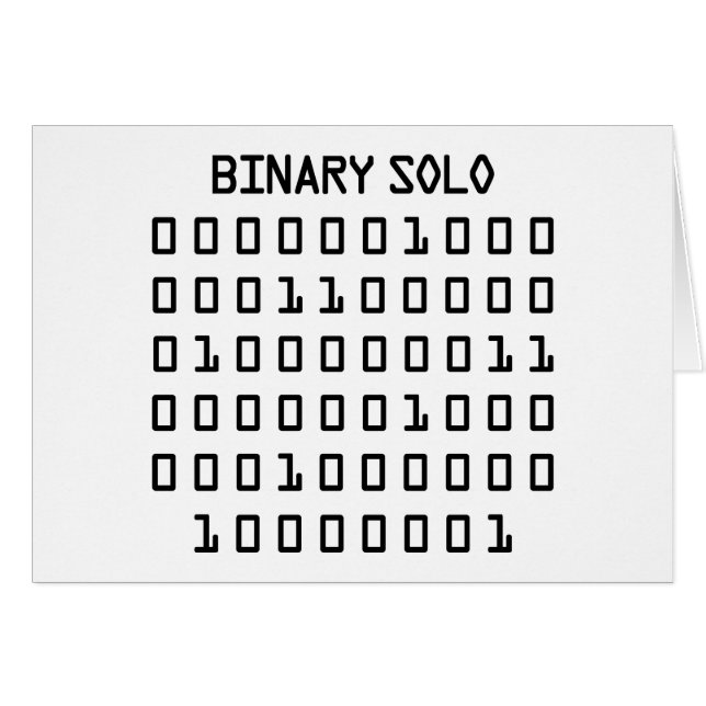 Binary Solo (Voorkant Horizontaal)