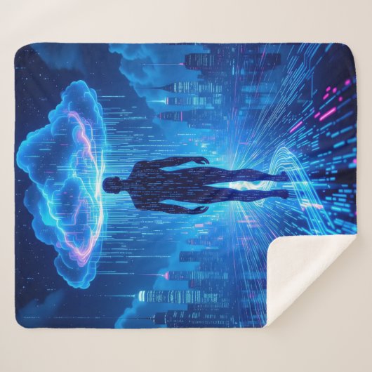 Binary Storm Digital Adventure Blanket Sherpa Deken (Voorkant (horizontaal))