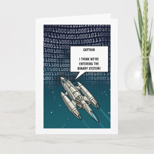 Binary System Birthday Card Feestdagen Kaart (Voorkant)