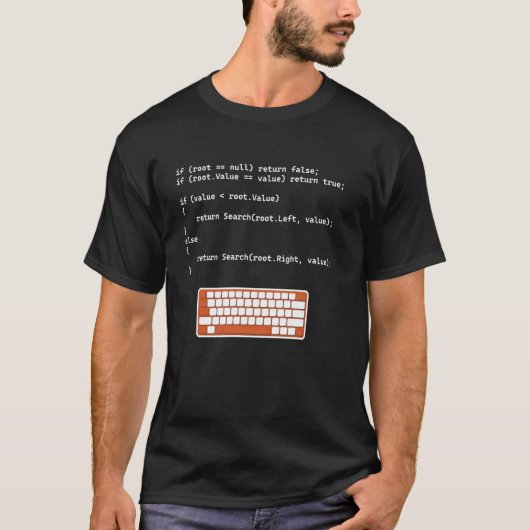Binary Tree C# Zoekknooppunt Programmeringssoftwar T-shirt (Voorkant)