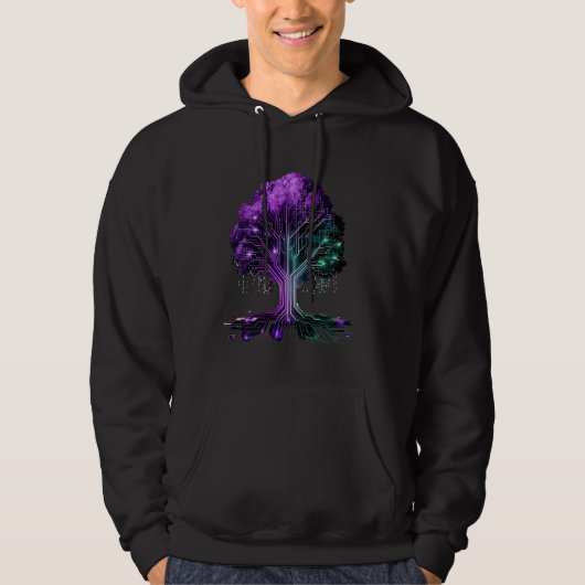 Binary Tree Coder Computer Programmer Design Hoodie (Voorkant)