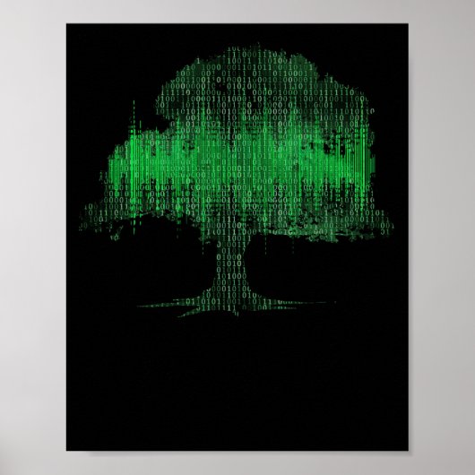 Binary Tree Coding Computer Programmer Poster (Voorkant)