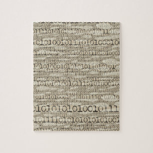 Binary Trendy Funky Nerd Nerdy Geek Retro Legpuzzel