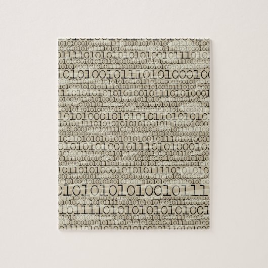 Binary Trendy Funky Nerd Nerdy Geek Retro Legpuzzel (Verticaal)