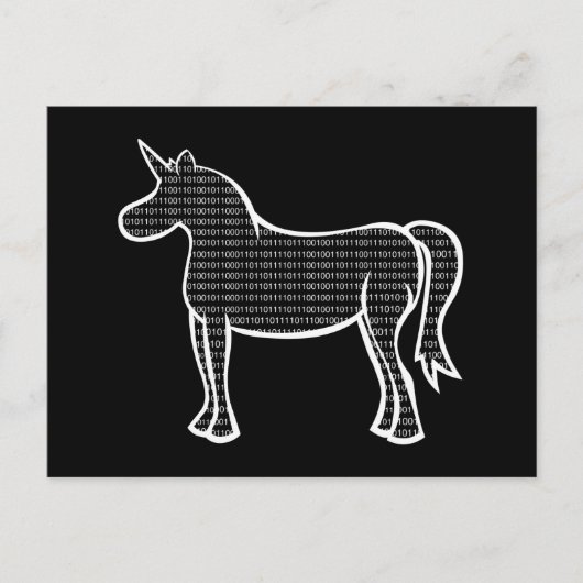 Binary Unicorn Briefkaart (Voorkant)