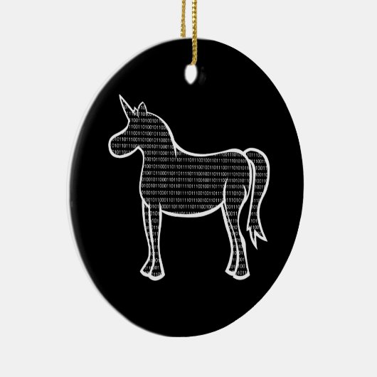 Binary Unicorn Keramisch Ornament (Rechts)