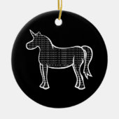 Binary Unicorn Keramisch Ornament (Voorkant)