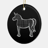 Binary Unicorn Keramisch Ornament (Links)