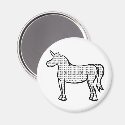 Binary Unicorn Magneet (Voorkant / Achterkant)