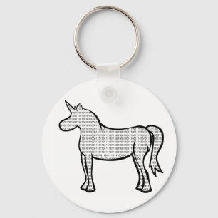 Binary Unicorn Sleutelhanger
