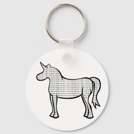 Binary Unicorn Sleutelhanger (Voorkant)