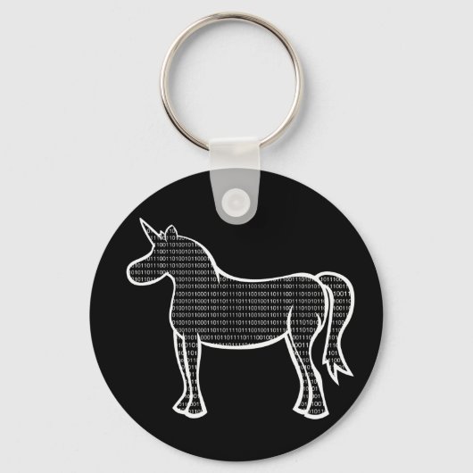 Binary Unicorn Sleutelhanger (Voorkant)