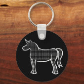 Binary Unicorn Sleutelhanger (Voorkant)