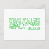 Binary vs. Friends Briefkaart (Voorkant)