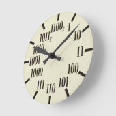Binary Wall Clock Ronde Klok (Hoek)