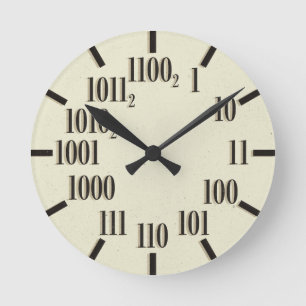 Binary Wall Clock Ronde Klok