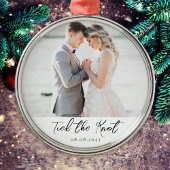 Bind de knoop Bruiloft Mijlpaal Foto Keepsake Metalen Ornament