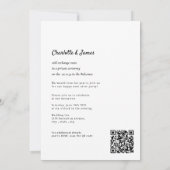 Bind de knoop bruiloft receptie QR-code Kaart (Achterkant)