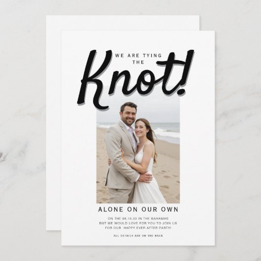 Bind de knoop bruiloft receptie QR-code Kaart (Voorkant / Achterkant)