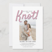 Bind de knoop bruiloft receptie QR-code Kaart (Voorkant)