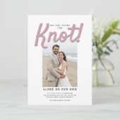 Bind de knoop bruiloft receptie QR-code Kaart (Staand voorkant)