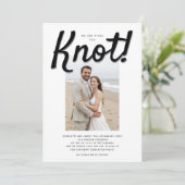 Bind de knoop / hielpen moderne bruiloft receptie kaart (Staand voorkant)