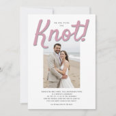 Bind de knoop / hielpen moderne bruiloft receptie kaart (Voorkant)