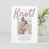 Bind de knoop / hielpen moderne bruiloft receptie kaart (Staand voorkant)