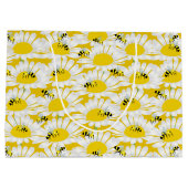 Bind op een blote grote tas met cadeau - gele acht groot cadeauzakje (Achterkant)