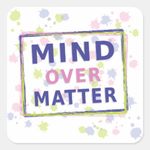 Bind over de Citaat van de Materiaal met Lijst Vierkante Sticker
