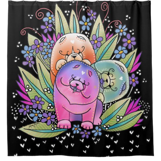 BIND PLAYDATE CHOW - Het gordijn van de douche of (Voorkant)