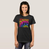 Bind verf direct in de middelbare school leraar te t-shirt (Voorkant volledig)