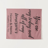 Bindachtergrond voor ontvangst, bijtende achtergro wandkleed (Voorkant (horizontaal))