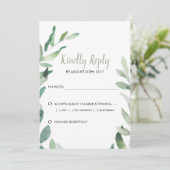 Bindanische waterverf olijfbladeren Weddenschap RS Save The Date (Staand voorkant)