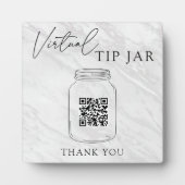 Bindbalk Virtual Tip Jar QR Code Sign Plaque Fotoplaat (Voorkant)