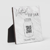 Bindbalk Virtual Tip Jar QR Code Sign Plaque Fotoplaat (Voorkant)