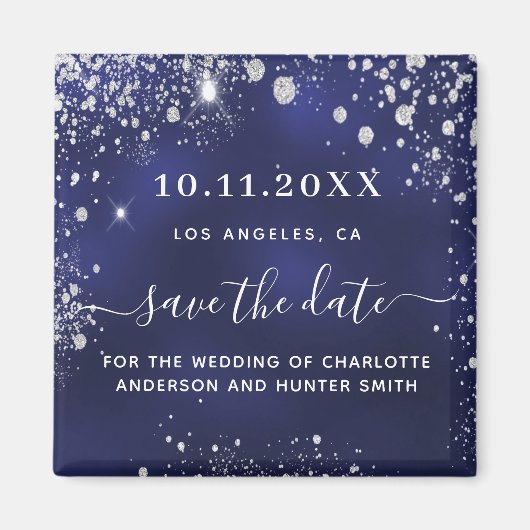 Bindblauw zilver, met uitzondering van de datummag magneet (Voorkant)