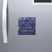 Bindblauw zilver, met uitzondering van de datummag magneet