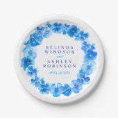 Bindblauwe waterverf met aangepast papieren bord (Voorkant)