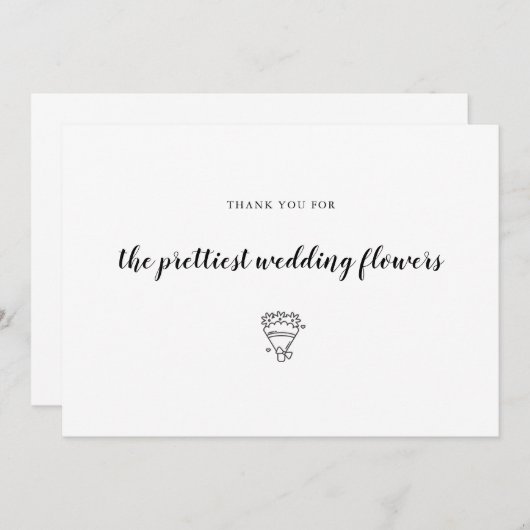 Bindbloemen Bedankkaart (Voorkant / Achterkant)