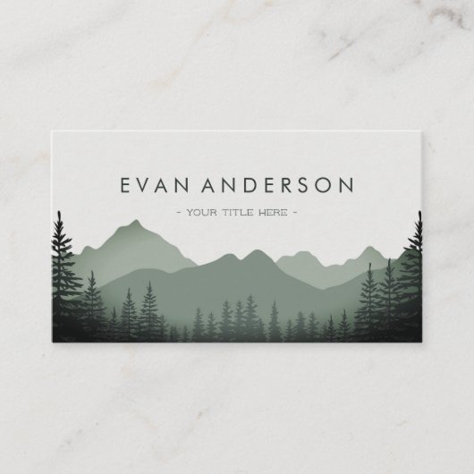 Bindbomen in de berghellengte in Shades of Sage Visitekaartje (Voorkant)