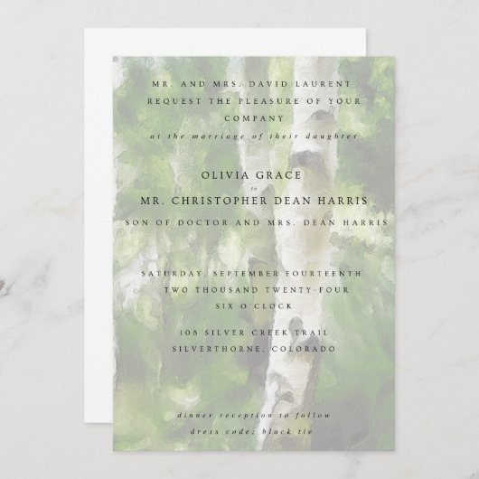 Bindboomontwerp voor de uitnodiging voor weddensch (Voorkant / Achterkant)