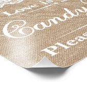 Bindborden - Burlap & Lace - Snoep Bar - Foto Afdruk (Hoek)