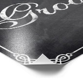 Bindborden - krijtbord - bruin - foto afdruk (Hoek)