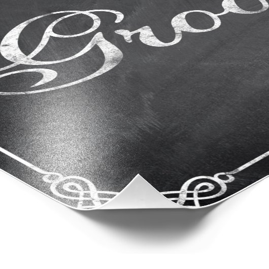 Bindborden - krijtbord - bruin - foto afdruk (Hoek)