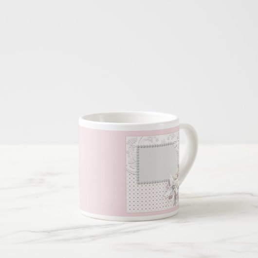 Bindbouquet, bloemen espresso kop (Voorkant rechts)