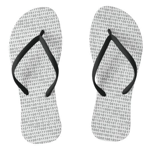 Bindcodes zwart en wit teenslippers (Voetbed)