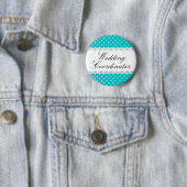 Bindcoördinator pinback-knoppen | Turquoise Ronde Button 5,7 Cm (In situ)
