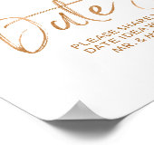 Binddatum 28x10 stijlvol Roos Gold Sign Poster (Hoek)