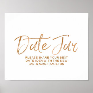 Binddatum 28x10 stijlvol Roos Gold Sign Poster
